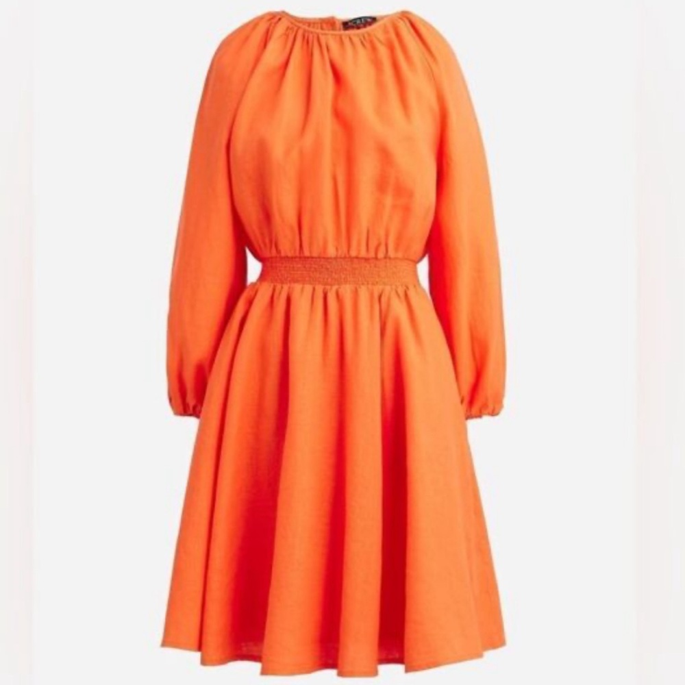 NEW J. Crew Cotton Linen Palermo Fit & Flare Dress, Size Small